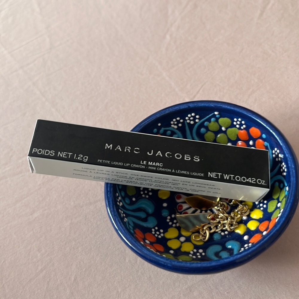 Marc Jacobs le marc liquid lip crayon in color #360 or plum n get it mini